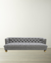 Jonathan Adler Baxter T-arm Sofa With Ball Feet In Gray