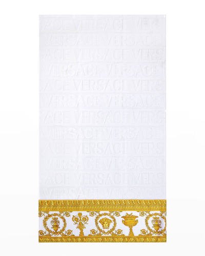 Versace Barocco & Robe Hand Towel In White