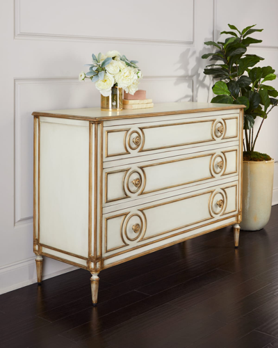 John-richard Collection Latour Chest In Cream/gold