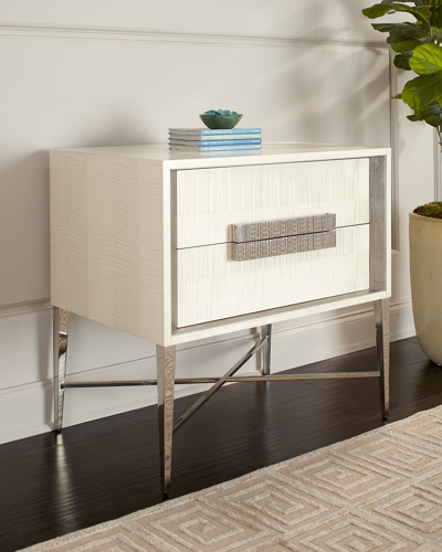 John-richard Collection Cifra Nightstand In Artic White