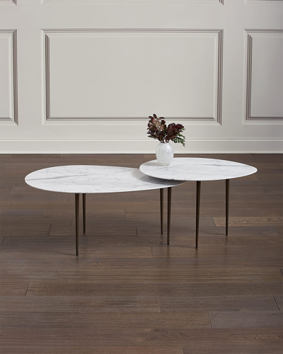 Interlude Home Alexia Nesting Cocktail Tables In White