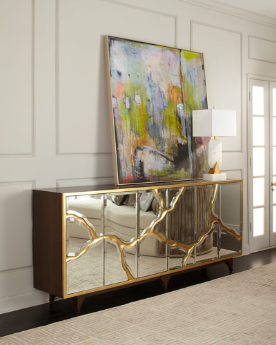 John-richard Collection Ravine Credenza In Brown/gold