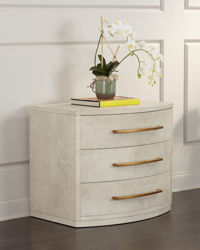 John-richard Collection Traviso 3-drawer Nightstand In Antique White