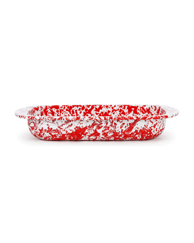 Golden Rabbit Swirl Baking Pan, 3 Qt. In Red Swirl