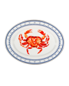 Golden Rabbit Crab House Oval Platter In Red