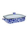 Golden Rabbit Swirl Roasting Pan, 10.5 Qt. In Cobalt Swirl