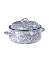 Golden Rabbit Swirl Dutch Oven, 4 Qt. In Grey Swirl