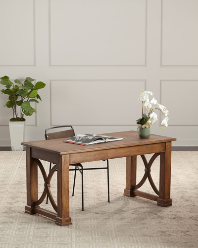 Hooker Furniture Architectural Writing Desk In Brown