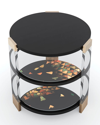 Caracole Go Around It Side Table In Black