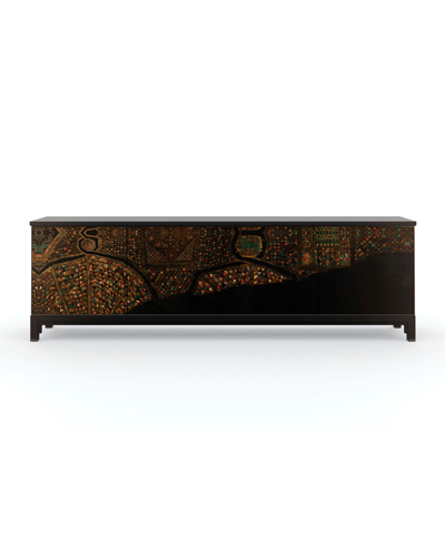 Caracole Mosaic Console Table In Black