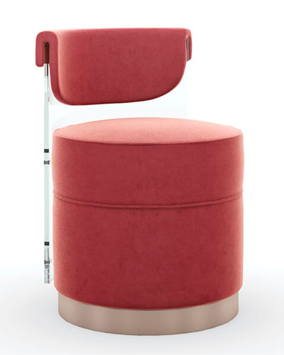 Caracole Full View Accent Chair In Pink