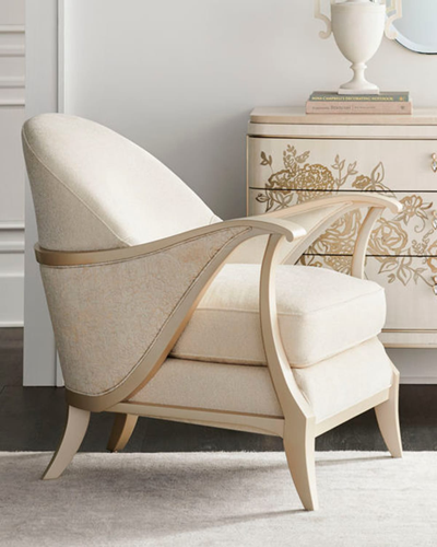 Caracole Curtsy Accent Chair In Pearl