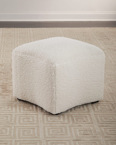 John-richard Collection Curved Ottoman In White