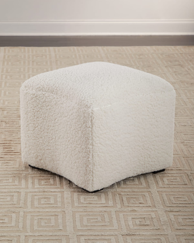 John-richard Collection Curved Ottoman In Cream