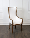 Peninsula Home Collection Wingsey Hostess Chair In Ivory