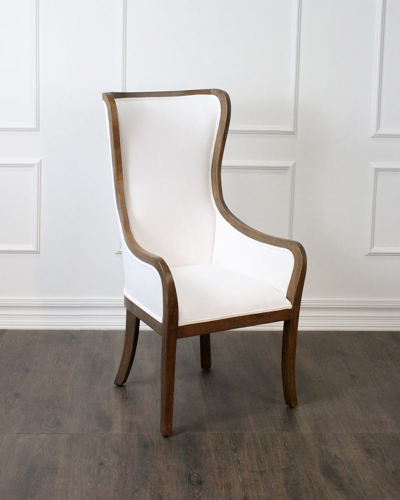 Peninsula Home Collection Wingsey Hostess Chair In Ivory