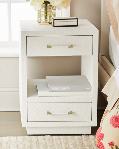 Interlude Home Taylor Small Bedside Chest In White