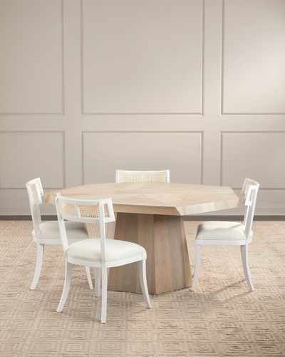 Worlds Away Carolyn Dining Chair In White