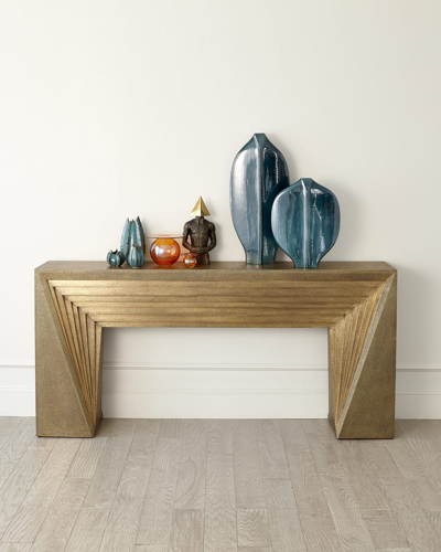 Global Views Deco Console In Brass