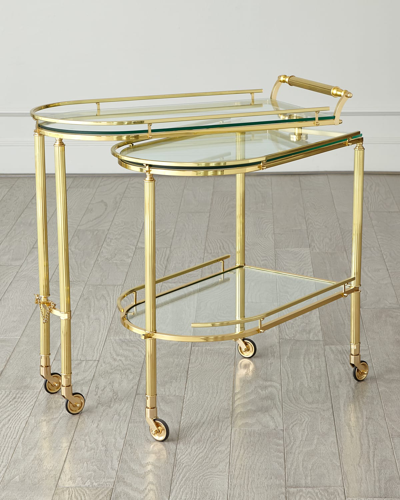 Global Views Gallery Folding Bar, Brass
