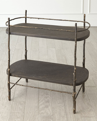Global Views Grove Bar Cart In Bronze