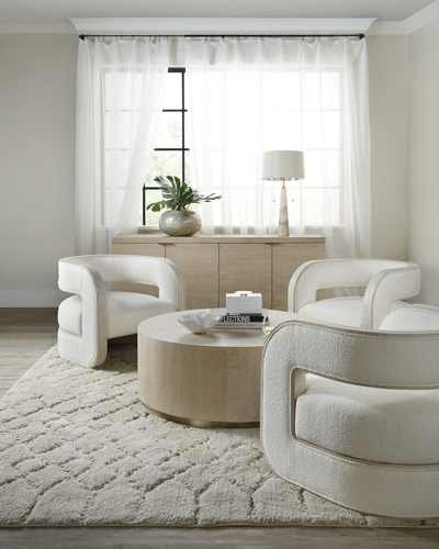 Hooker Furniture Cascade Collection Round Cocktail Table In Light Wood