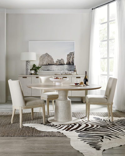 Hooker Furniture Cascade Pedestal Dining Table In Neutral