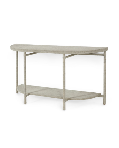 Palecek Monarch Console Table, White Sand In Gray