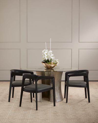 Interlude Home Kendra Dining Chair In Charcoal Ceruse