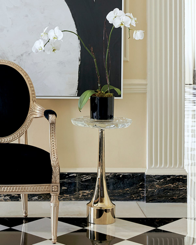 Caracole The Inbloom Accent Table In Majestic Gold