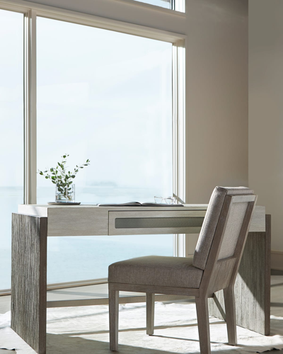 Bernhardt Foundations Writing Desk In White/gray