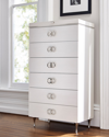 Bernhardt Silhouette Tall 6-drawer Chest In Eggshell