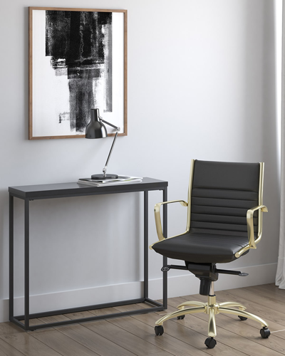 Euro Style Dirk Low Back Office Chair In Black