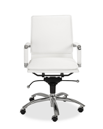 Euro Style Gunar Pro Low Back Office Chair In White