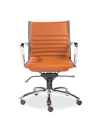 Euro Style Dirk Low Back Office Chair In Orange