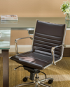 Euro Style Dirk Low Back Office Chair In Brown