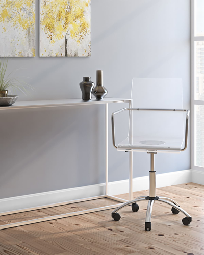 Euro Style Chloe Office Chair In Clear