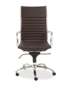 Euro Style Dirk High Back Office Chair In Brown
