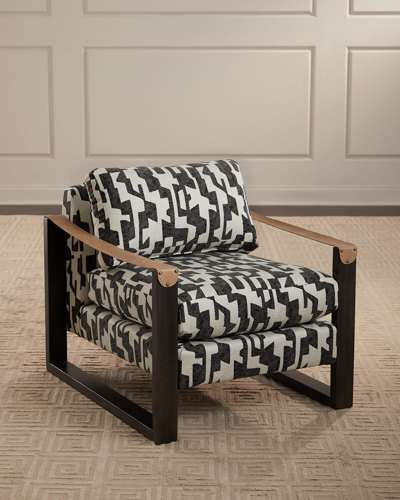Massoud Micah Accent Chair In Onyx