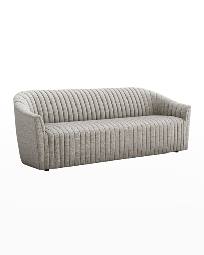 Interlude Home Channel Sofa, 90" In Gray
