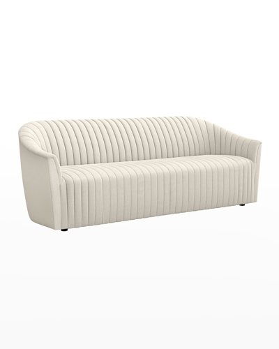 Interlude Home Channel Sofa, 90" In Neutral