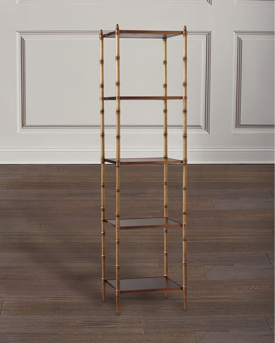 Port 68 Doheny Brass Etagere In Aged Brass/black
