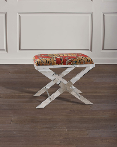 Port 68 Cross Lucite Tiger Bench In Brown
