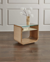 Interlude Home Mia Bedside Table In Brown