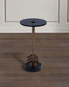 Port 68 Franco Scalmandre Accent Table In Black/aged Brass