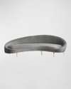 Jonathan Adler Ether Curved Sofa In Grey