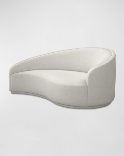 Interlude Home Dana Right Curved Chaise In White