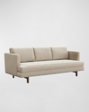 Interlude Home Ayler Sofa 85" In Faux Linen Ecru