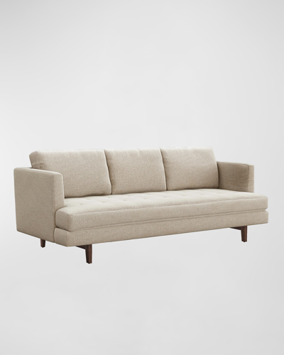 Interlude Home Ayler Sofa 85" In Faux Linen Ecru