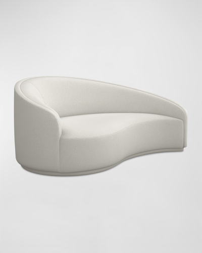 Interlude Home Dana Left Curved Chaise In White